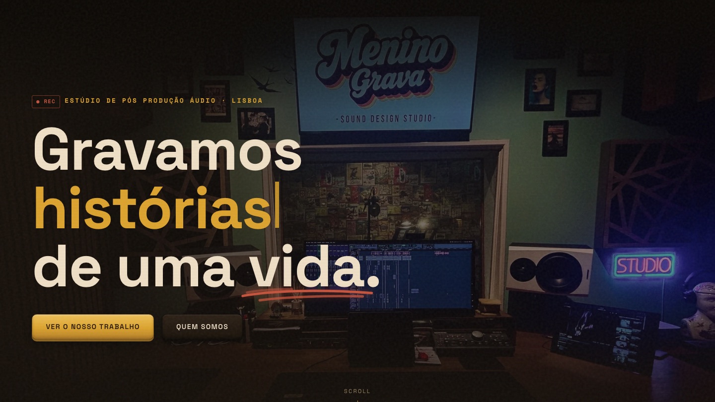 Website O Menino Grava